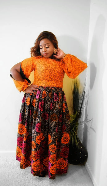 The MKCurvy Floral Maxi Skirt set